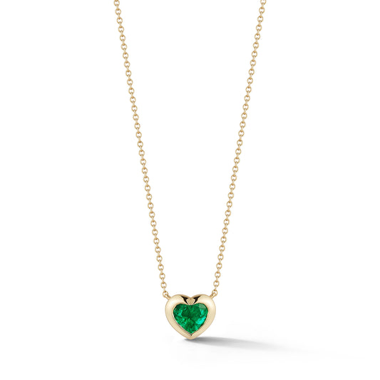 Small Emerald Heart Pendant