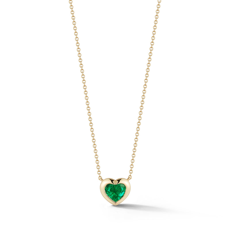 Small Emerald Heart Pendant