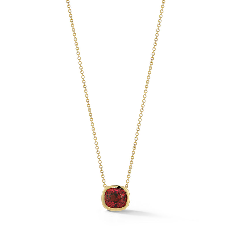 Red Spinel Cushion Pendant