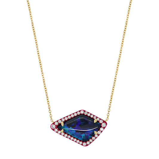 Boulder Opal Rhombus Necklace