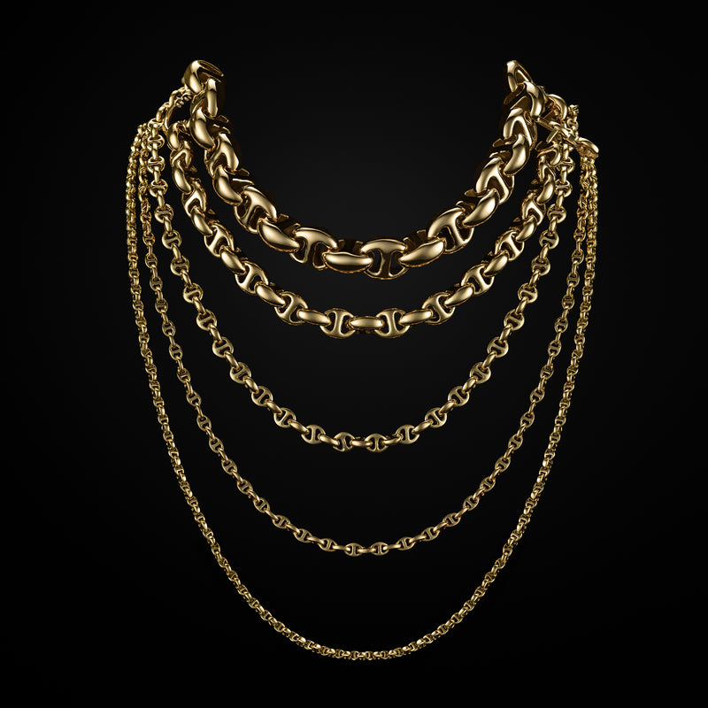 Micro Link Necklace with Diamonds
