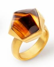 Tiger's Eye Cubed Ring