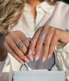 White Diamond Mega Swirl Ring