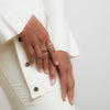 Clive Two Tone Diamond Fluted Band Ring