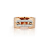 Morrell Diamond Elongated Oval Link Cuff Ring