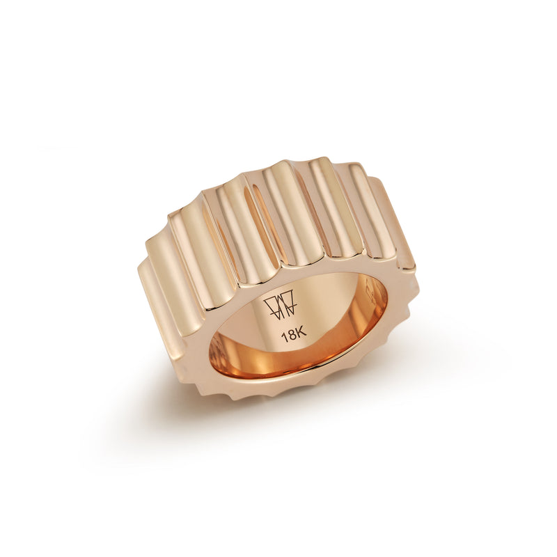 Clive Jumbo Fluted Band Ring