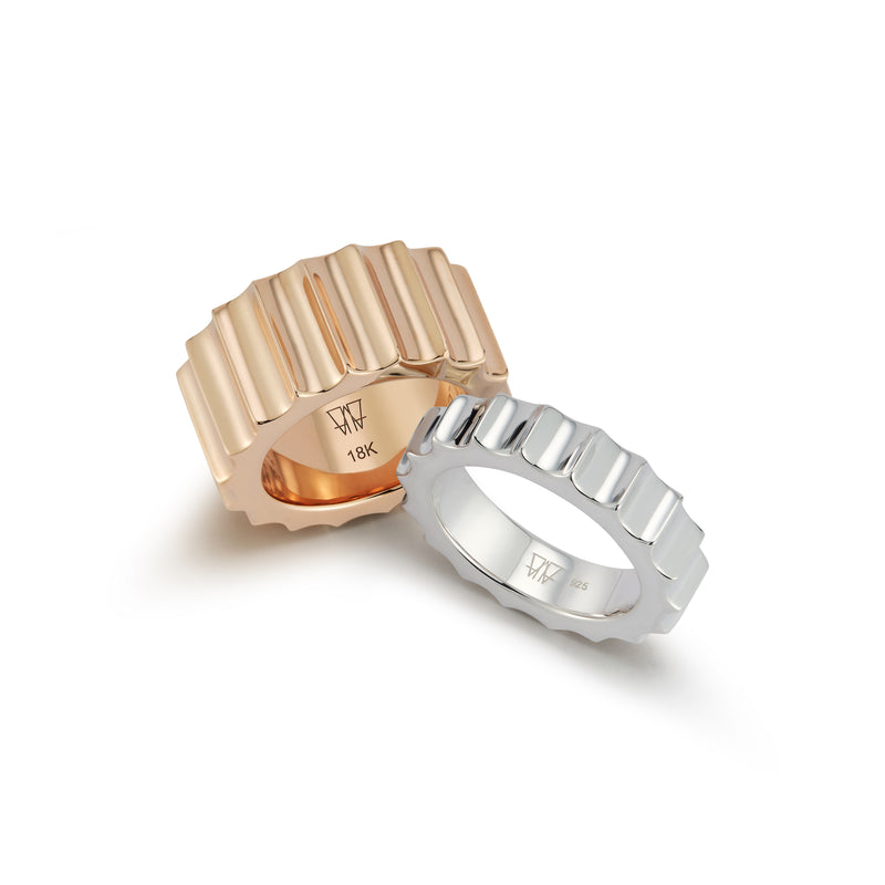 Clive Jumbo Fluted Band Ring