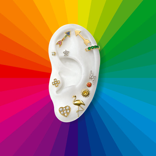 Bolt Stud with Diamonds