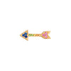 Arrow Stud with Rainbow Sapphires