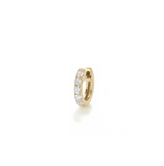 Medium Orb Hoop with Diamonds