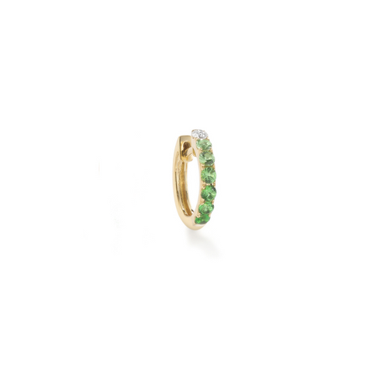 Midi Orb Hoop with Tsavorite