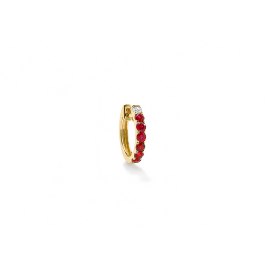 Orb Midi Hoop with Rubies