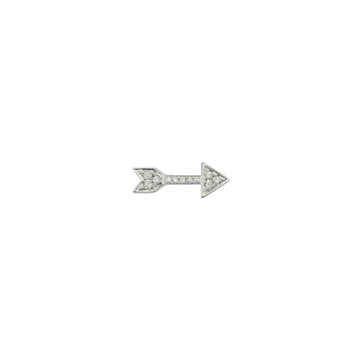 White Gold Arrow Stud with Diamonds