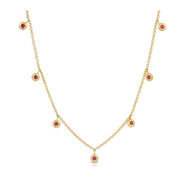 Nesting Gem Eternity Necklace - Ruby