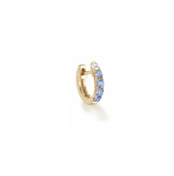 Medium Orb Hoop with Blue Sapphires