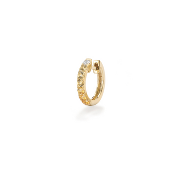 Medium Orb Hoop, Yellow Sapphires