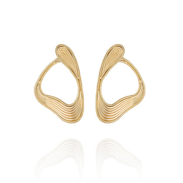 Stream Lines Loop Earrings