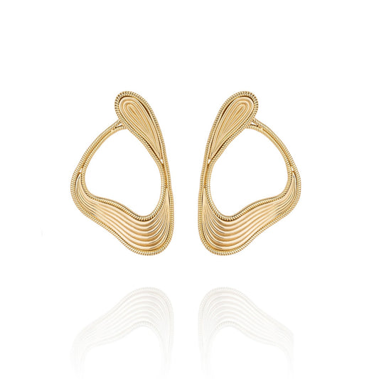 Stream Lines Loop Earrings