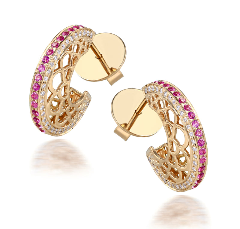 Pink Sapphire Jodhpur Earrings