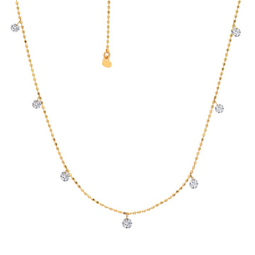Small Floating Diamond Necklace
