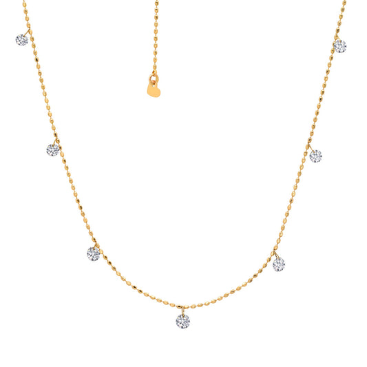 Small Floating Diamond Necklace