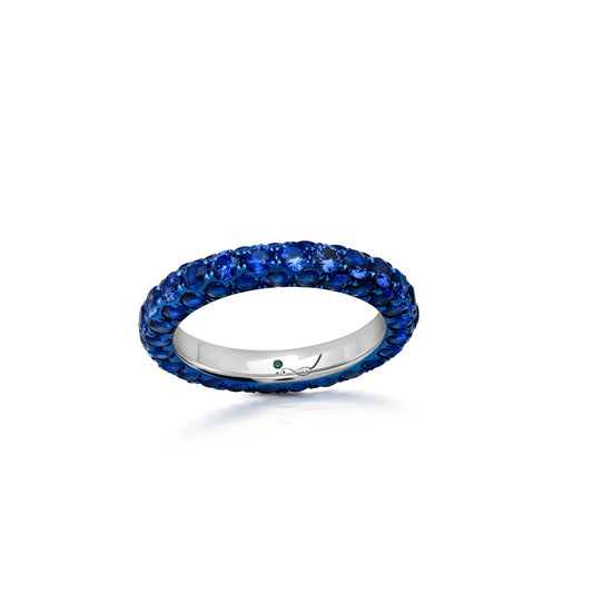 Sapphire 3 Sided Band Ring