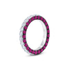 Ruby & Diamond 3 Sided Band Ring