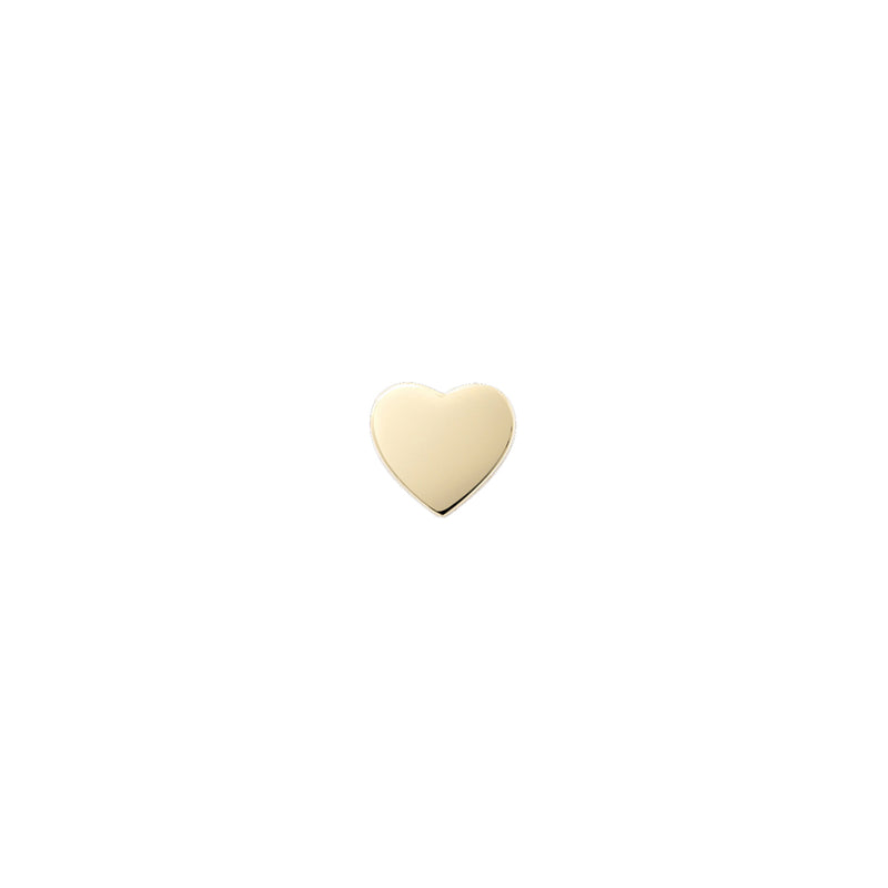 Simple Yellow Gold Heart Stud