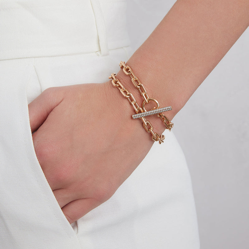 Saxon Rose Gold Double Wrap Bracelet