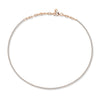 Classic 18K Rose Gold Diamond Tennis Necklace