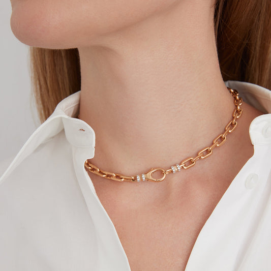 Clive 18K Rose Gold Chain Link Choker