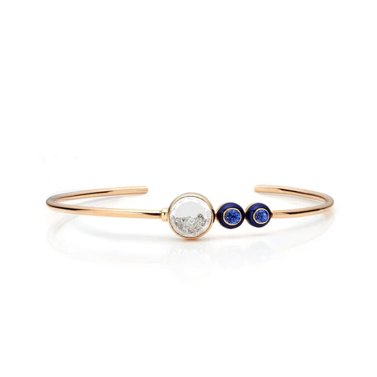 Orbita Sapphire and Enamel Cuff