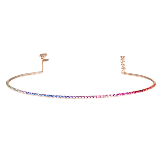 Rainbow Bar Choker